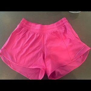 Lululemon NEW sonic pink shorts size 6